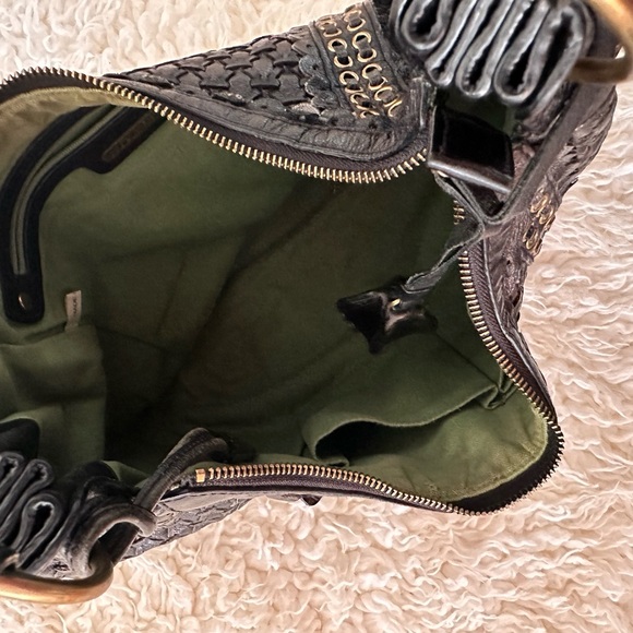 Isabella Fiore Black Studded Hobo Bag - Picture 7 of 7